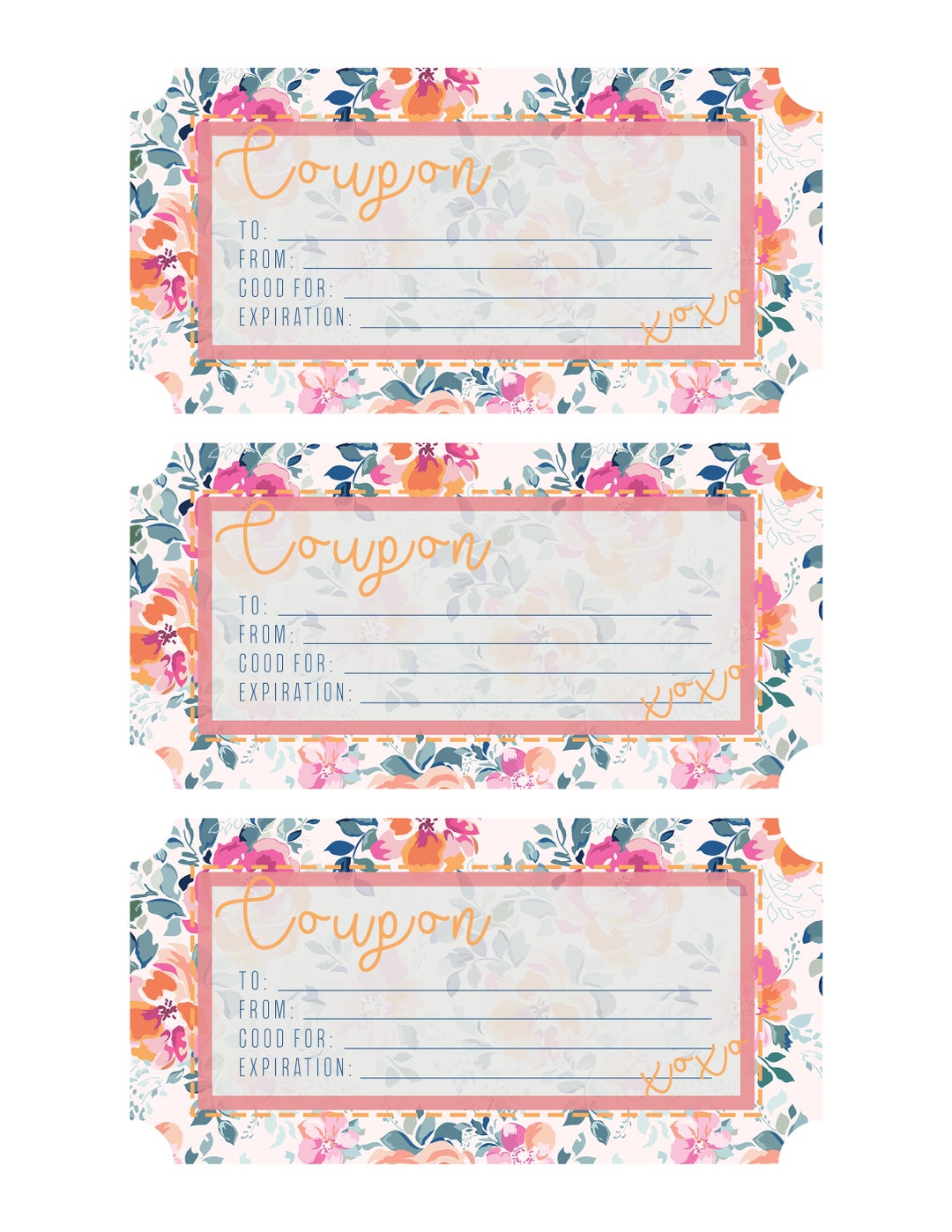 Fillable Coupon Template Gift Gift for Her Personalized Gifts Fillable Coupon Template Gift Gift for Her Personalized Gifts
