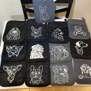 dog potholder pet gift mothers day fathers day puppy vet daycare