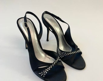 Size UK 5, 00's embellished open toe heels