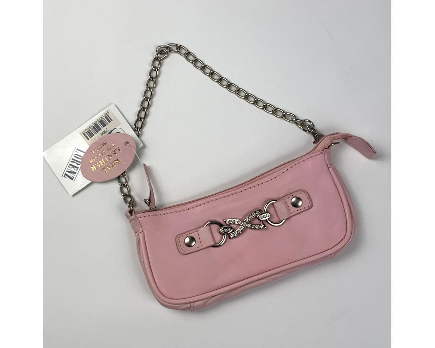 Smoky Pink Small Purse Shoulder Strap 7 X 5 X 3 Glamor Chain 44 BIN02