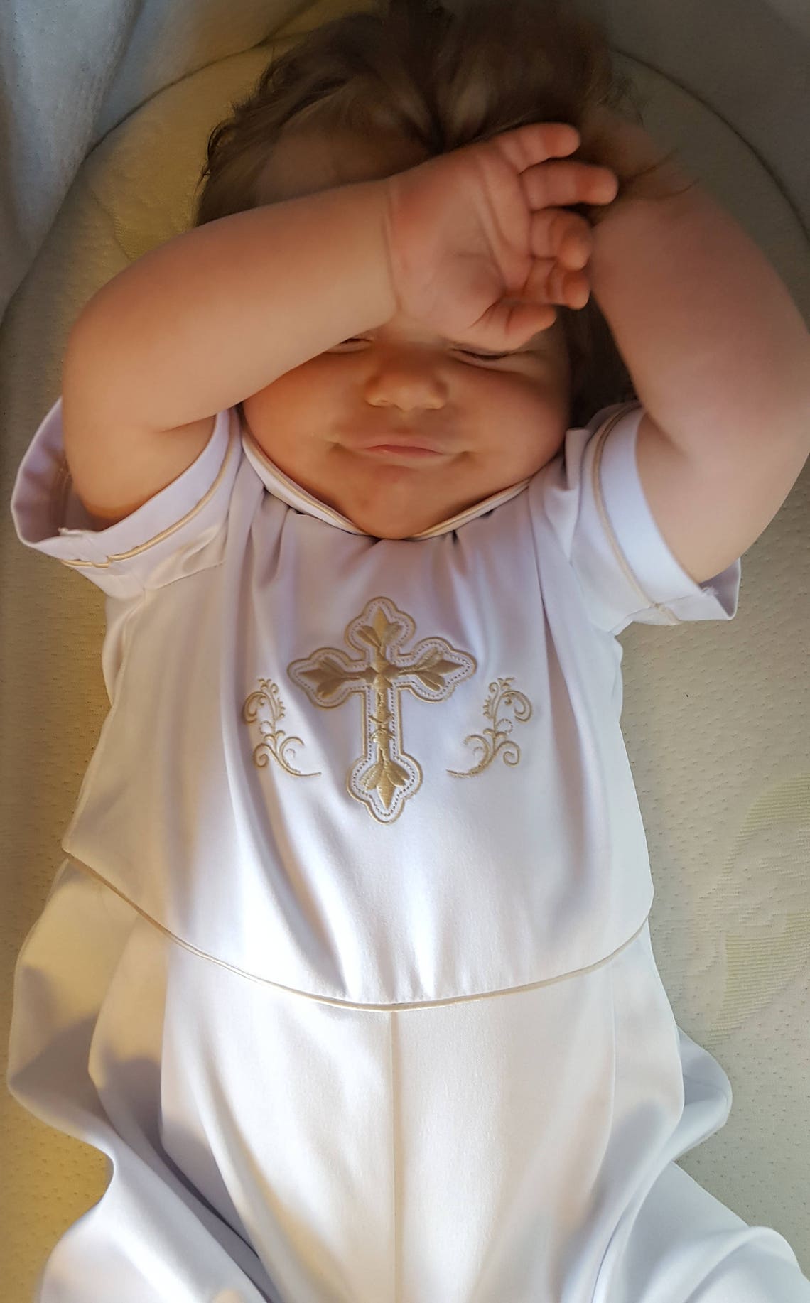 Boy Baptism Personalized Romper Boys Christening Jumpsuit Etsy