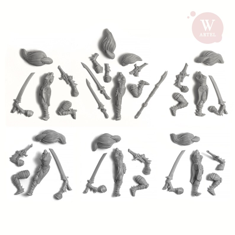 by W Artel 28mm wargaming and collectible miniatures Voidstalkers Squad 5 + Leader