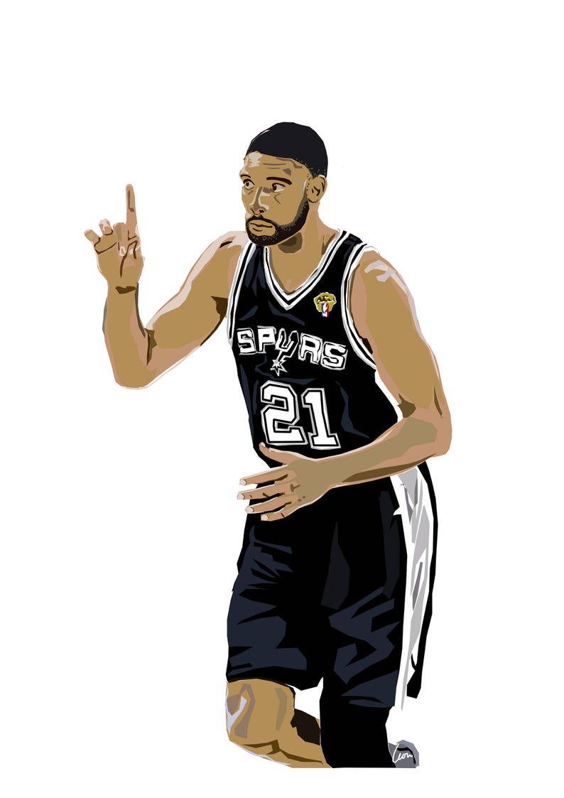 Tim Duncan 21 San Antonio Spurs image 1