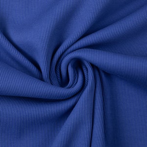 Ribbing Fabric  in Cobalt for Neckbands  & Cuffs | Premium ribbing from Germany |  Certified Nontoxic