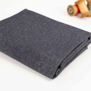 Soft Japanese Denim Fabric in Charcoal Black