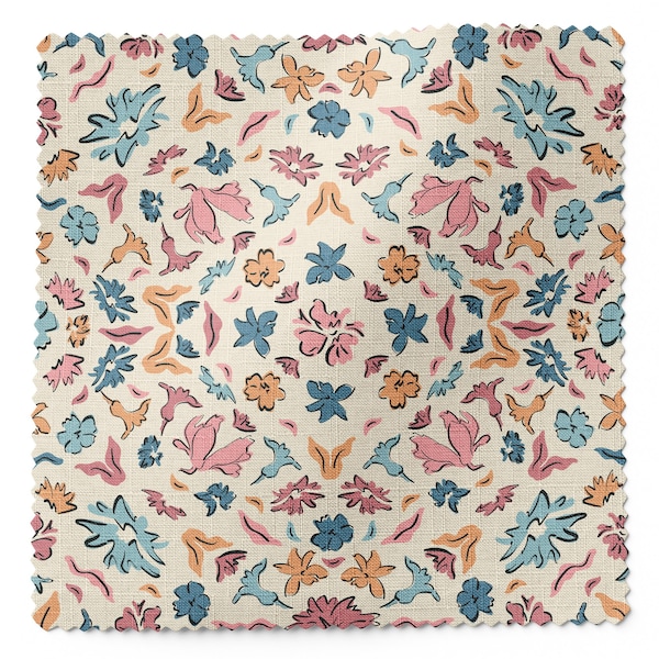 Floral Ecovero Rayon Fabric in Moments