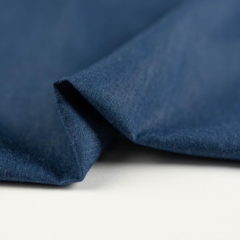 Tencel Baumwolle Denim Chambray Stoff in See Blau, für Hemden & Button Ups Bild 5