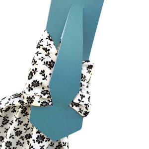 French Leather Furoshiki Bag Handle in Robin&#39;s Egg Blue by Miyako for No Sew Japanese Fabric Folding Bags