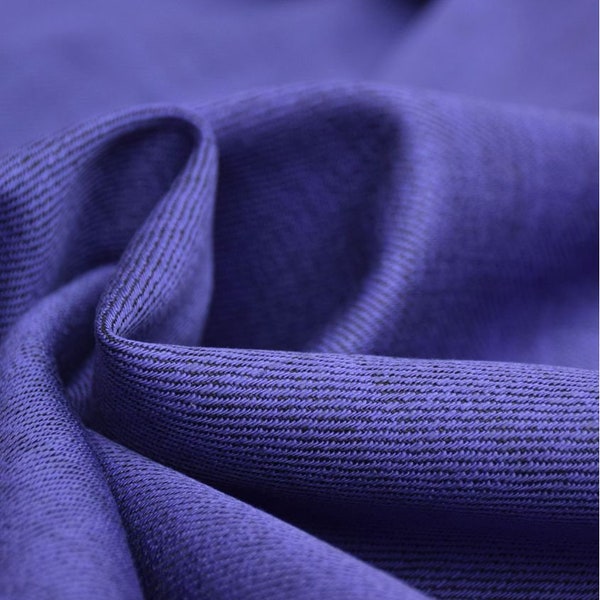 Soft Italian Cotton Denim Fabric in Ultraviolet Purple | Premium midweight colored denim for apparel