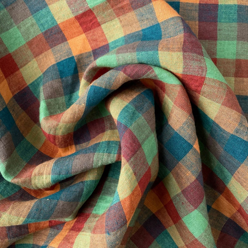 Winter Hymn Laundered Linen Gingham Check Fabric