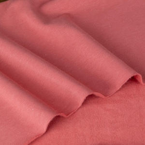 Polaire Dream en coton bambou (Rose Corail) | Tissu molletonné épais, super doux et extensible pour sweats à capuche et pantalons de jogging
