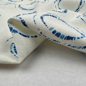 Hikari Circles Linen Cotton Fabric by Art Gallery very close up.