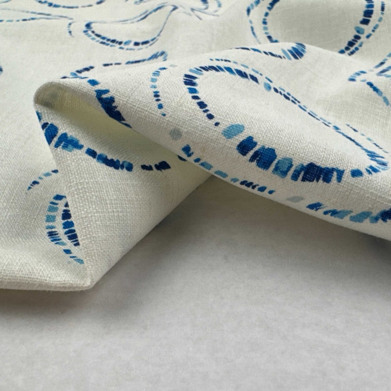 Hikari Circles Linen Cotton Fabric by Art Gallery very close up.