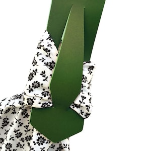 French Leather Furoshiki Bag Handle in Olive by Miyako for No Sew Japanese Fabric Folding Bags