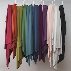 Flowy Bamboo Jersey Fabric in 18 Colors | Midweight, opaque knit fabric with fluid drape, subtle sheen, and 4-way stretch