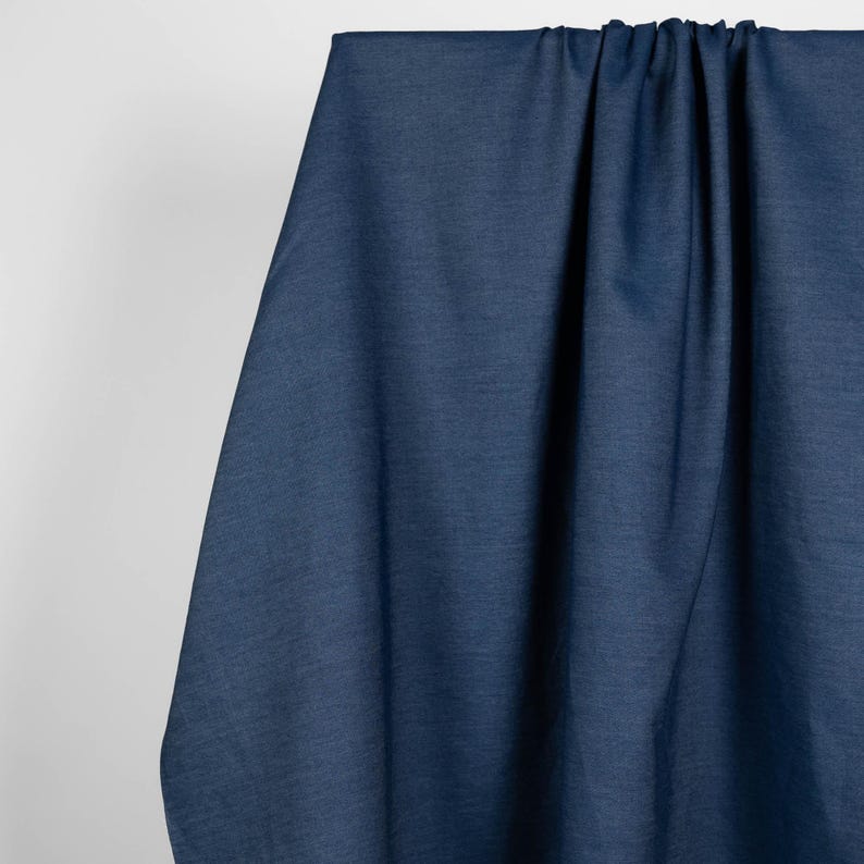 Tencel Baumwolle Denim Chambray Stoff in See Blau, für Hemden & Button Ups Bild 6