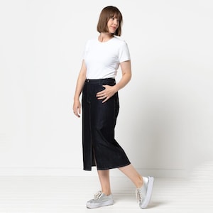 Tommie Jean Skirt Printed Sewing Pattern by Style Arc, US Sizes 0-26, Slit Front