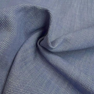 Soft Italian Midweight Denim Fabric in Sky Blue