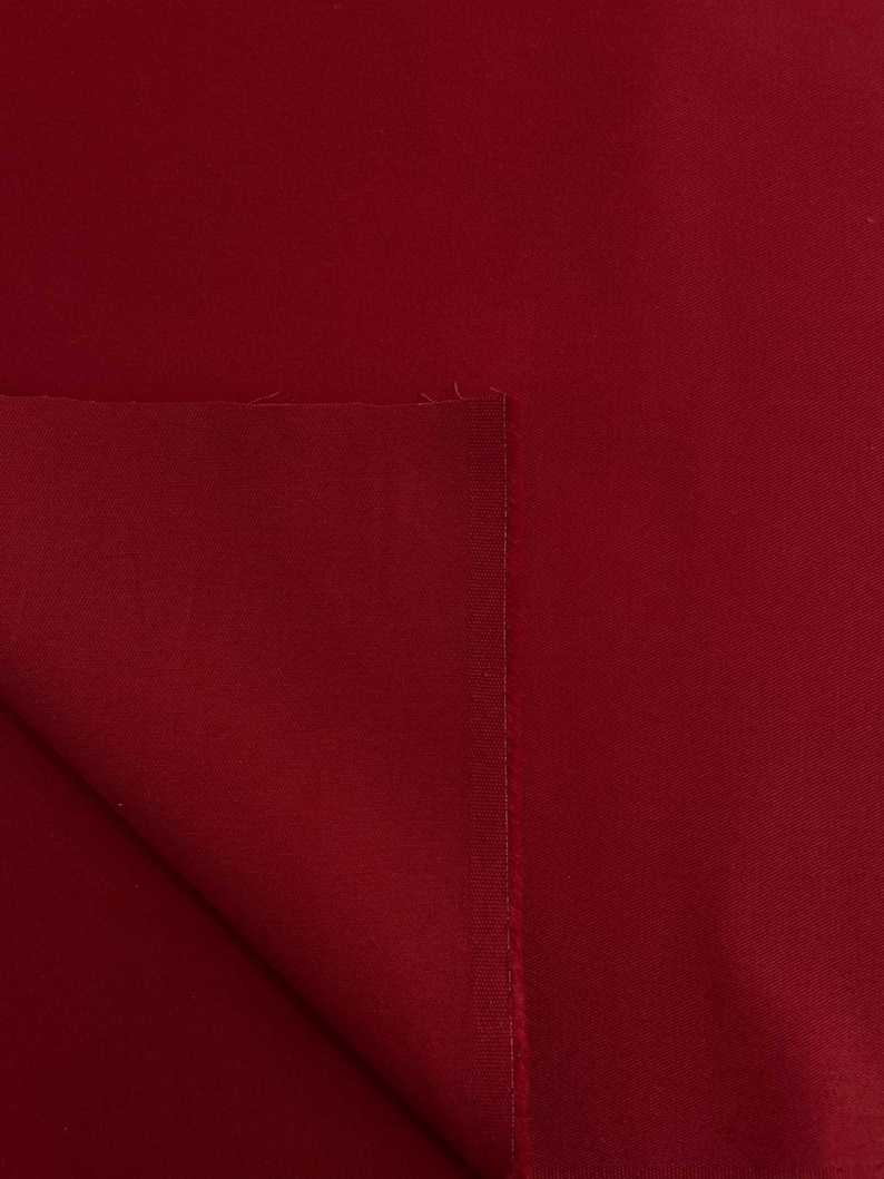 Relaxed Organic Cotton Twill Fabric in Fire Brick Red | Midweight 7oz, Great for pants, chore coats, jackets, bags image 2