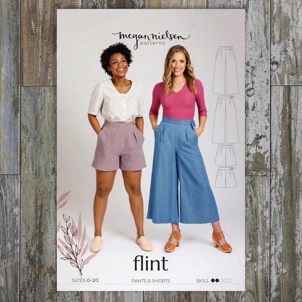 Flint Pants & Shorts Sewing Pattern by Megan Nielsen Patterns | Sizes 0-20