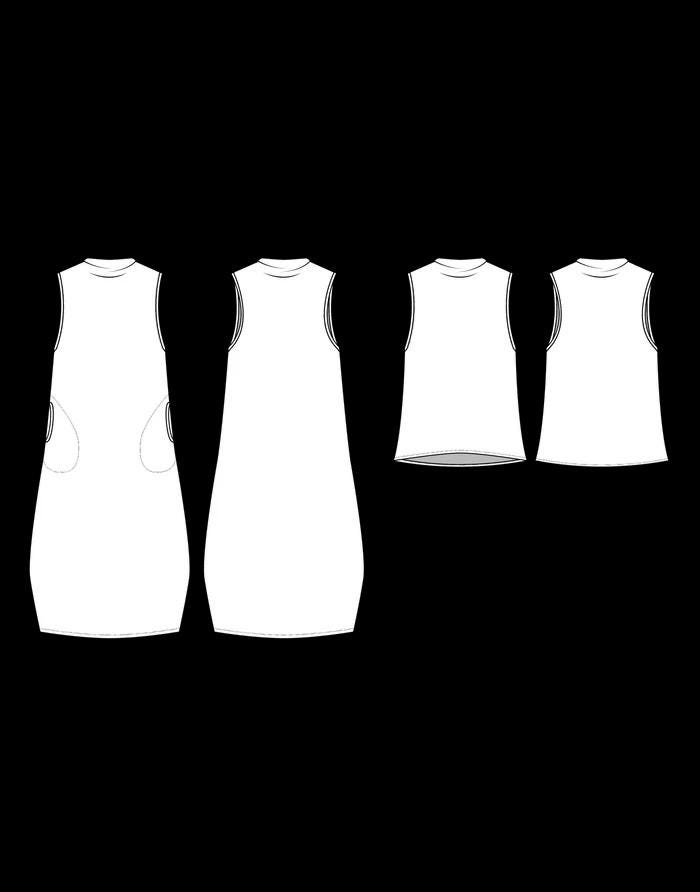 Dew Top & Dress Printed Sewing Pattern by Friday Pattern Company, Size ...