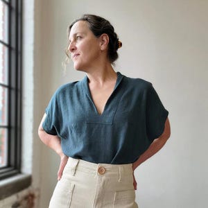 Revel Topper Shirt Sewing Pattern by Sew House Seven