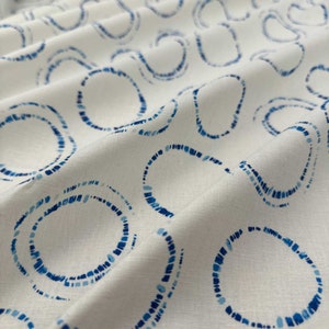 Hikari Circles Linen Cotton Fabric by Art Gallery Closeup.