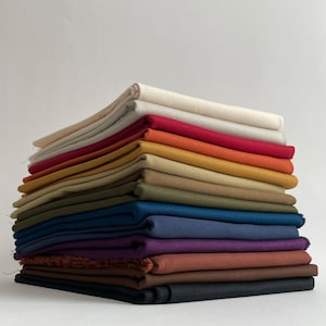 Relaxed Organic Cotton Twill Fabric in Olive Green for Clothes & Accessories | Midweight, 7oz, Great for pants, chore coats, jackets, bags image 4