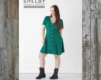 Shelby Dress & Romper Sewing Pattern by True Bias, Size 0-18