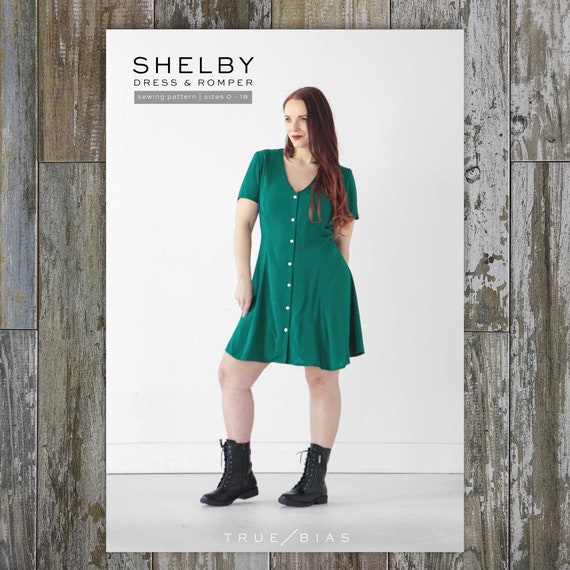 Shelby Dress & Romper Sewing Pattern by True Bias, Size 0-18