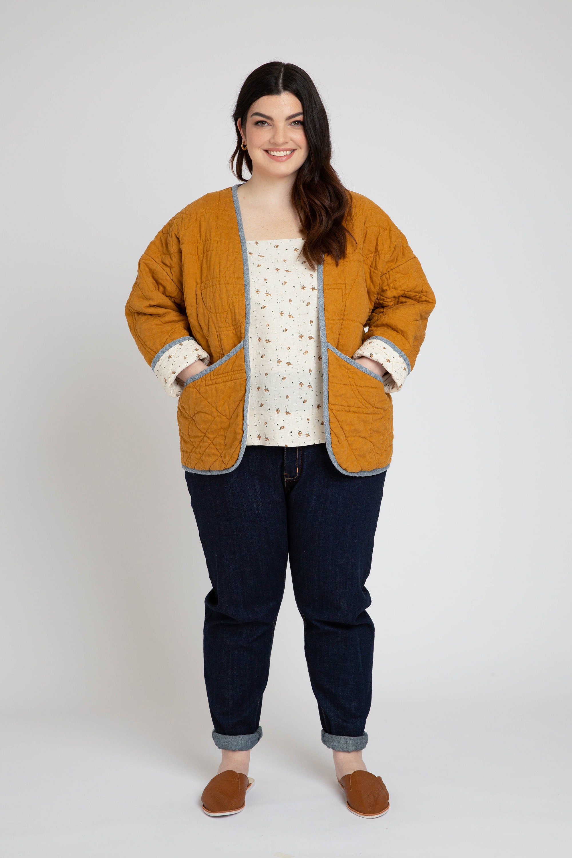 Hovea Quilted Jacket Pattern Plus Sizes 14-34 Megan Nielsen