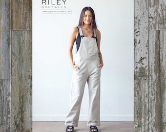 Riley Overalls Sewing Pattern by True Bias, Size 0-18