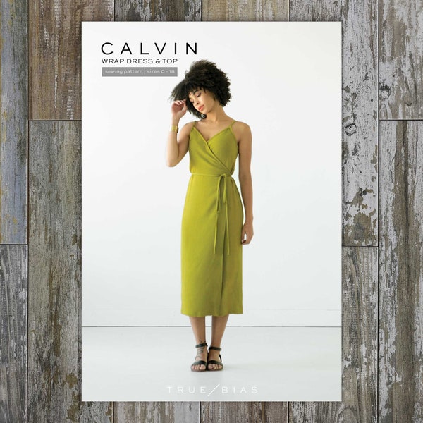 Calvin Wrap Dress & Top Sewing Pattern by True Bias | Sizes 0-18