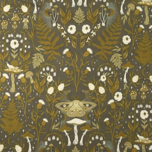 Flanela de algodão da Art Gallery Fabrics | Hidden Land Lunar | Certificado como não tóxico | Resistente a cogumelos, traças e caracóis