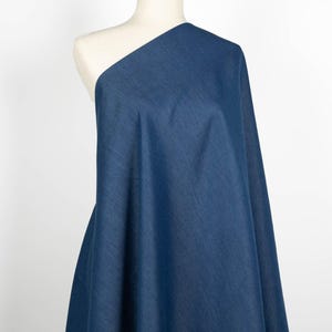 Tencel Baumwolle Denim Chambray Stoff in See Blau, für Hemden & Button Ups Bild 2