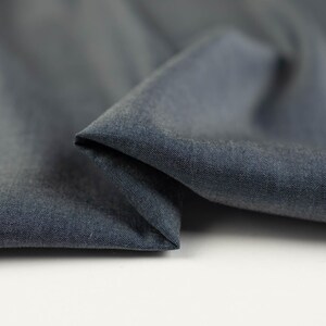 Italian Tencel Chambray Fabric in Steel Blue, for Shirts & Button Ups image 5