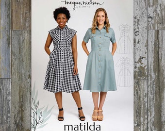 Matilda Dress Sewing Pattern by Megan Nielsen Patterns | Sizes 0-20