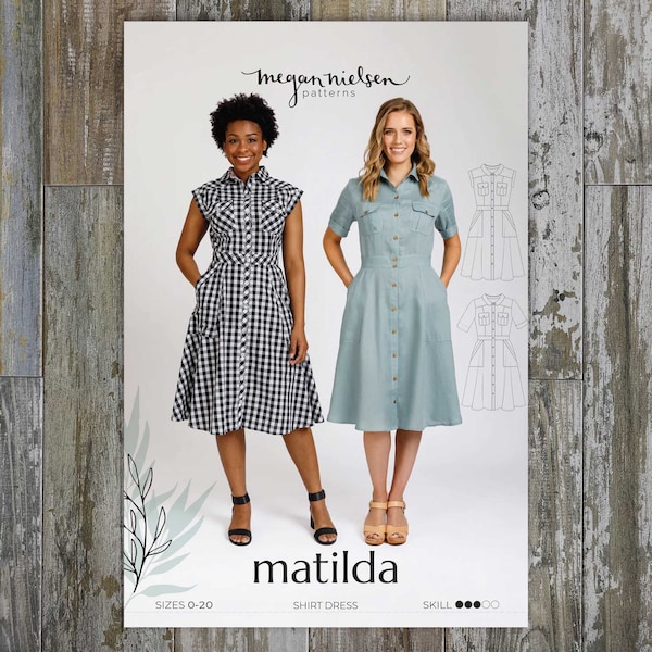 Matilda Dress Sewing Pattern by Megan Nielsen Patterns | Sizes 0-20