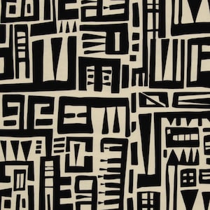 Funky Black & White Cotton Stretch Jersey Fabric, Limited Edition by Bienvenido Colorido