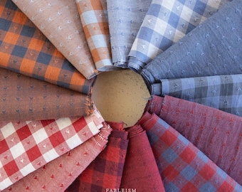 Queen of Hearts Gingham Baumwollstoff von Fableism, 140cm breit, 112 ml