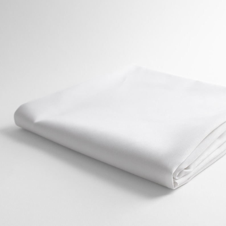 Relaxed Organic Cotton Twill Fabric in White | Midweight 7oz, Great for pants, chore coats, jackets, bags image 1