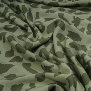 Ecovero Viscose Twill Challis Fabric in Urban Leo Olive by Mind the Maker