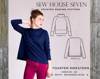 Toaster Pullover 2-in-1 Schnittmuster von Sew House Seven (Größen 00-20)