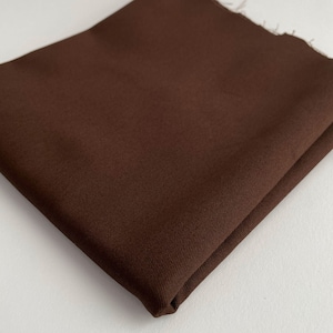 Relaxed Organic Cotton Twill Fabric in Espresso Brown | Midweight 7oz, Great for pants, chore coats, jackets, bags