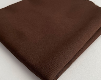 Relaxed Organic Cotton Twill Fabric in Espresso Brown | Midweight 7oz, Great for pants, chore coats, jackets, bags