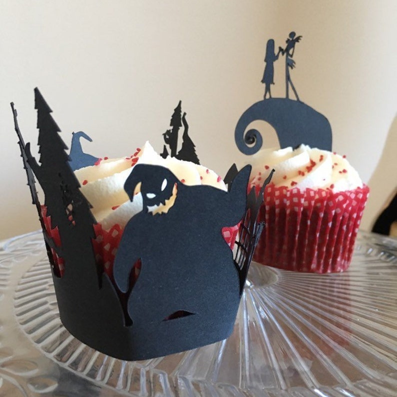 Nightmare Before Christmas Cup Cake Toppers and Cup Cake