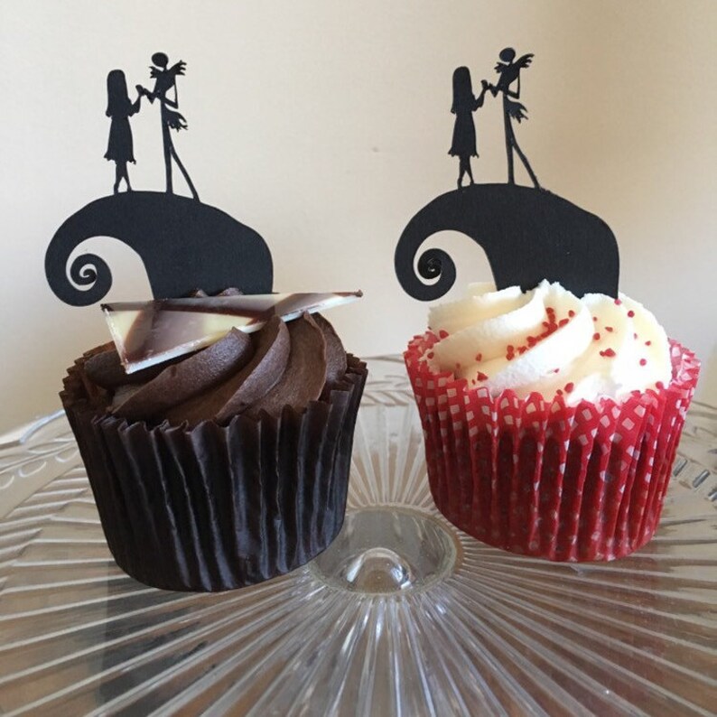 Nightmare Before Christmas Cup Cake Toppers and Cup Cake