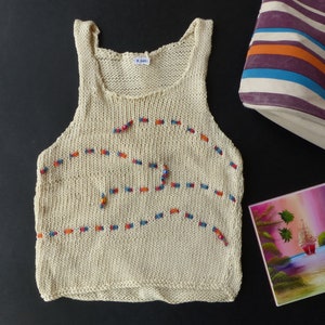 Girl&#39;s beige cotton tank top