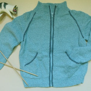 Blue cotton jacket for girls