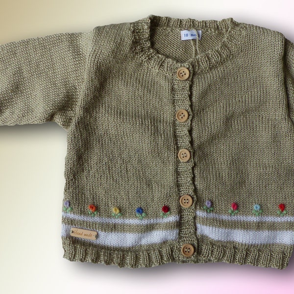 Gilet en laine beige pour bébé